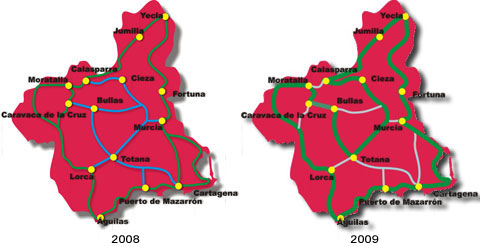 Transmurciana mapa 2008/2009