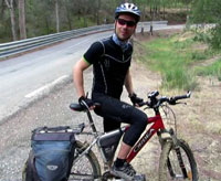 Foto de Jacobo Snchez en bici con la Transmurciana